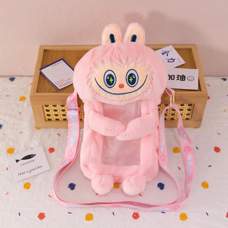 Sacoche téléphone Labubu en peluche