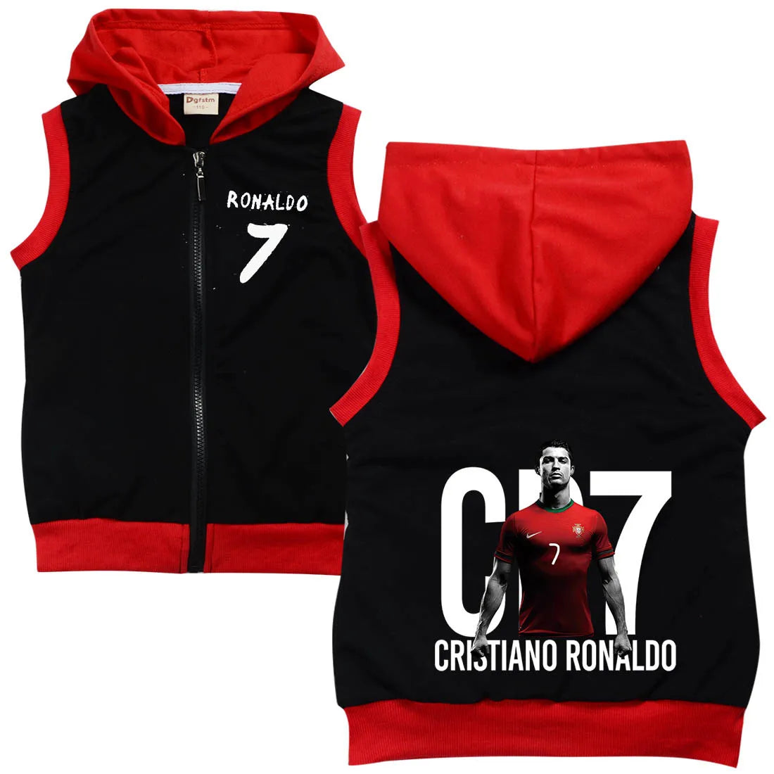 Veste sans manches à capuche CR7 pour enfants - CR1