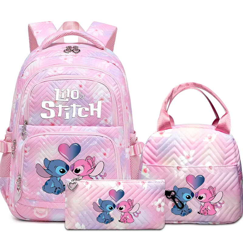 Stitch Backpack Set – School Bag, Lunch Bag & Pencil Case - M1
