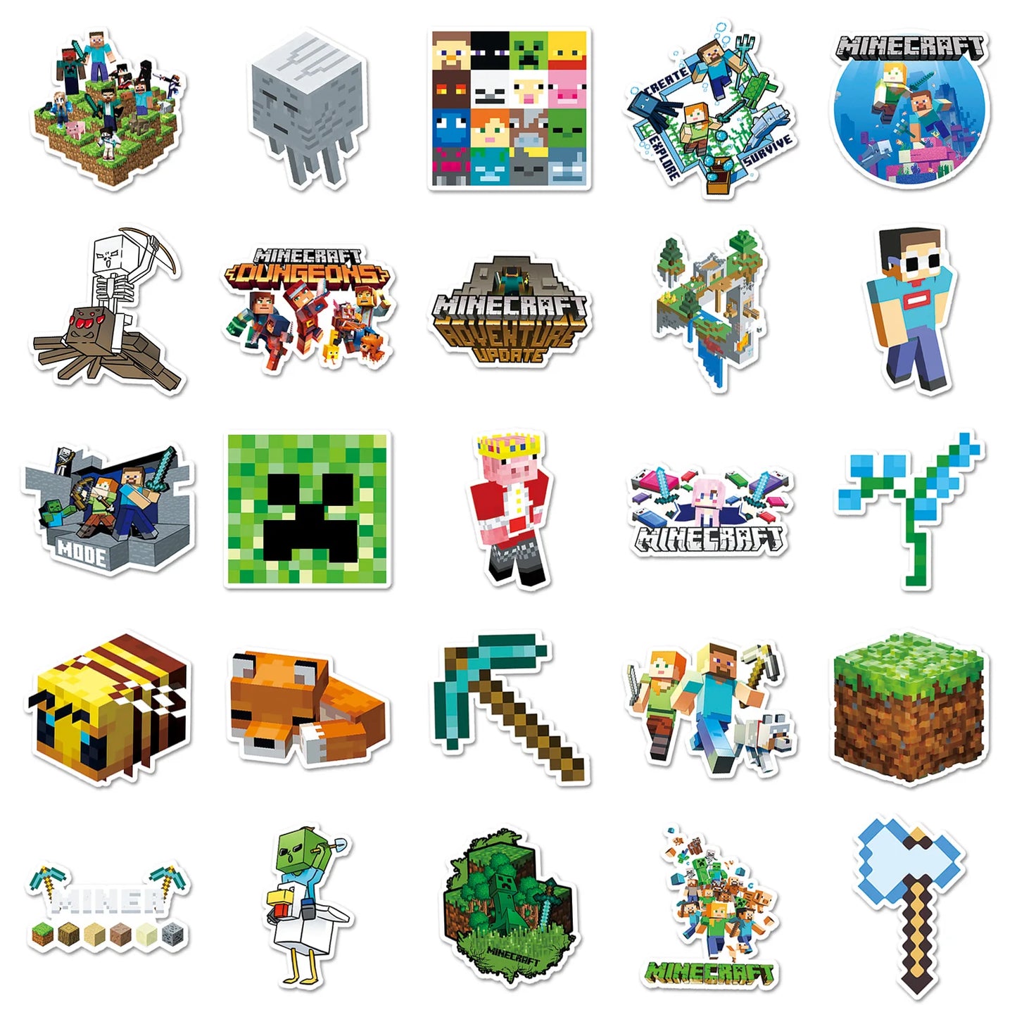 Autocollants Minecraft – 50pcs