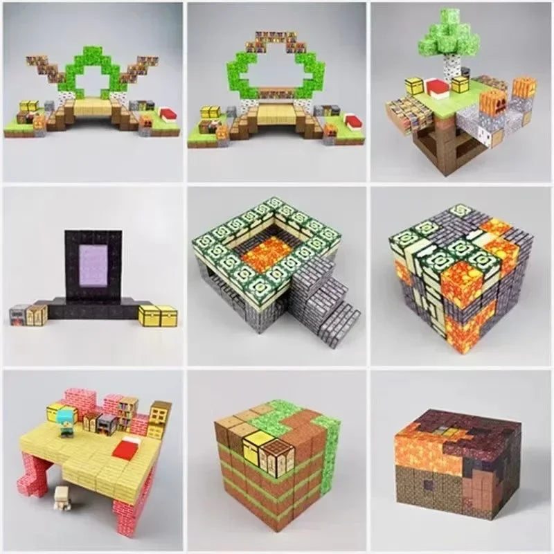 Blocs magnétiques Minecraft – Puzzle éducatif 20 pièces