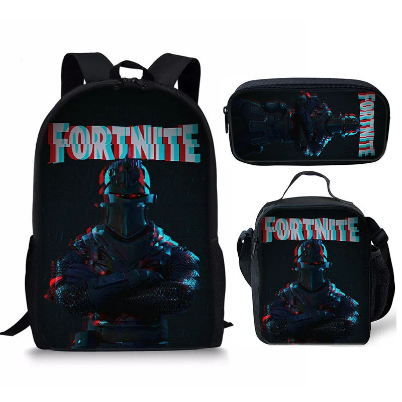 Set Fortnite 3 pièces : Sac à dos, sac repas et trousse – FN7