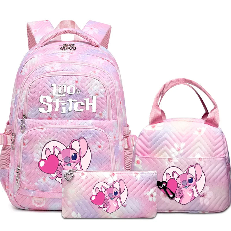 Stitch Backpack Set – School Bag, Lunch Bag & Pencil Case - M1