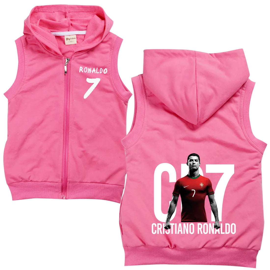 Veste sans manches à capuche CR7 pour enfants - CR1
