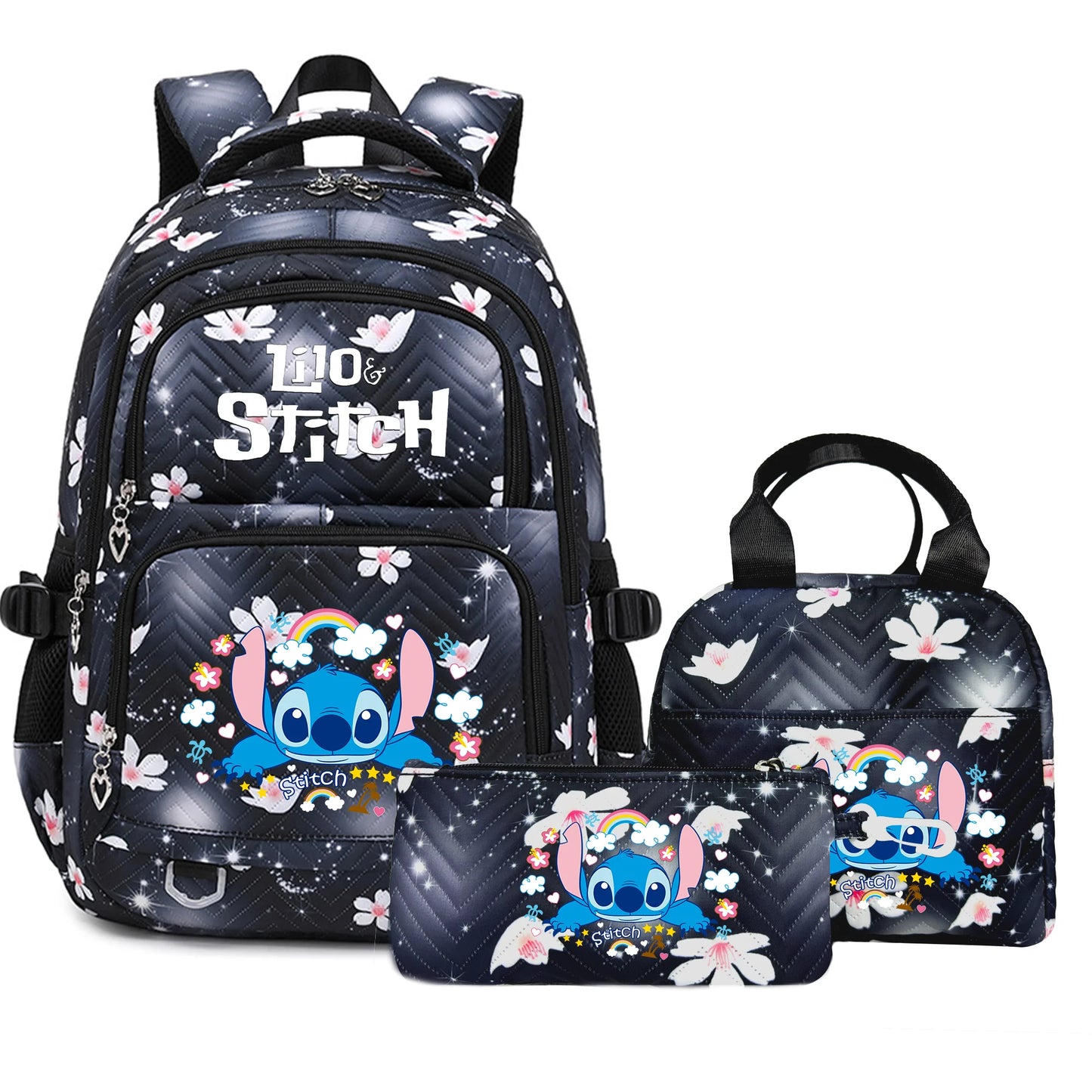 Stitch Backpack Set – School Bag, Lunch Bag & Pencil Case - M1