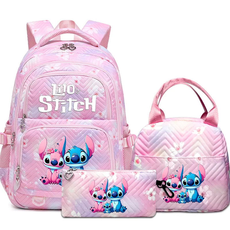 Stitch Backpack Set – School Bag, Lunch Bag & Pencil Case - M1