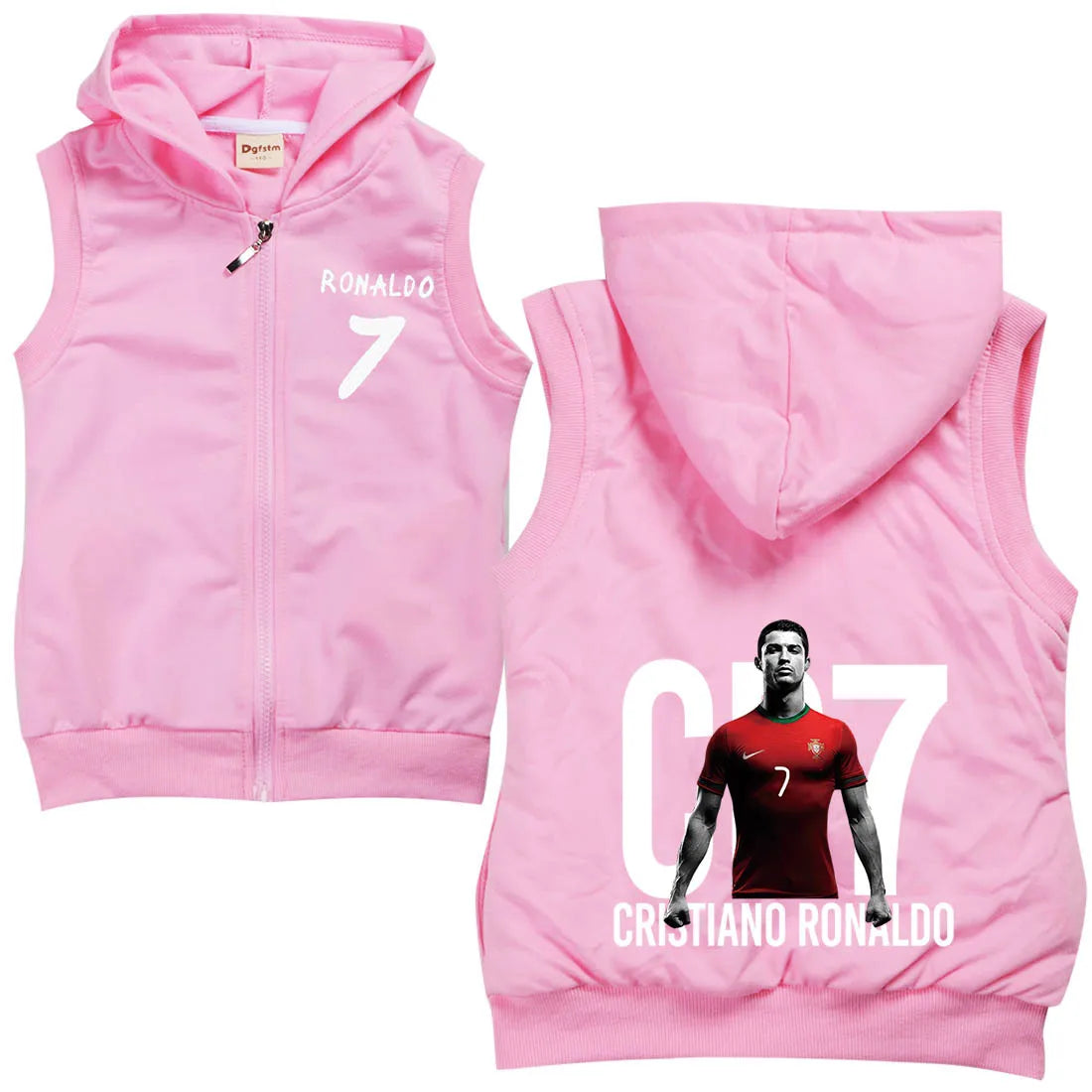 Veste sans manches à capuche CR7 pour enfants - CR1
