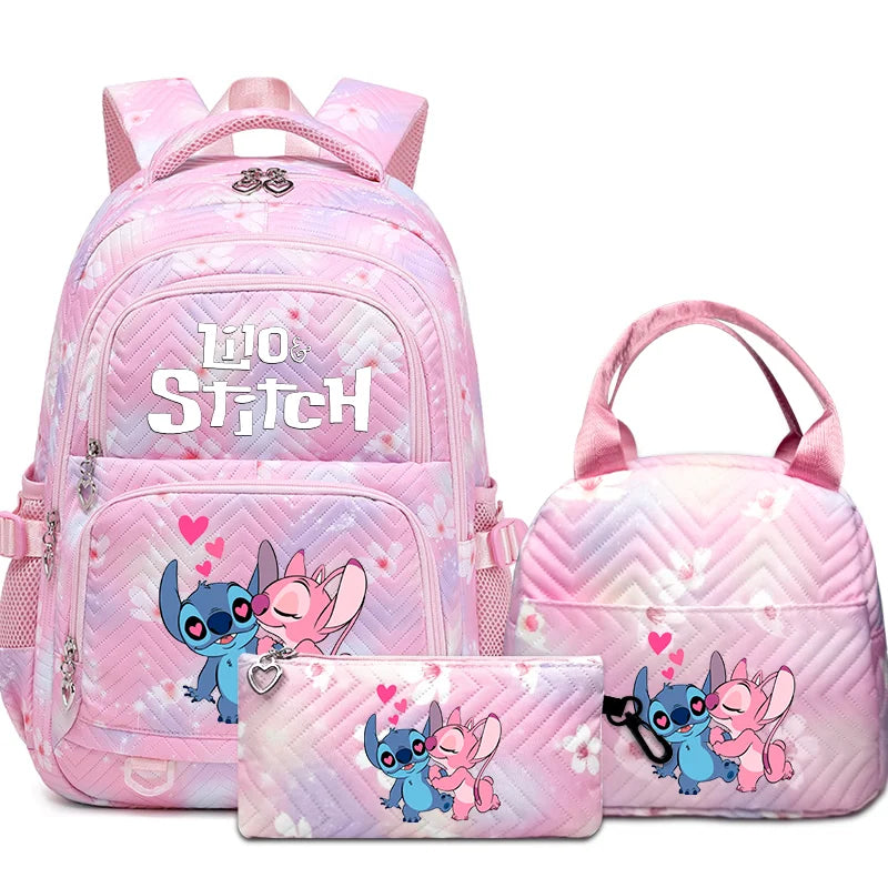 Stitch Backpack Set – School Bag, Lunch Bag & Pencil Case - M1