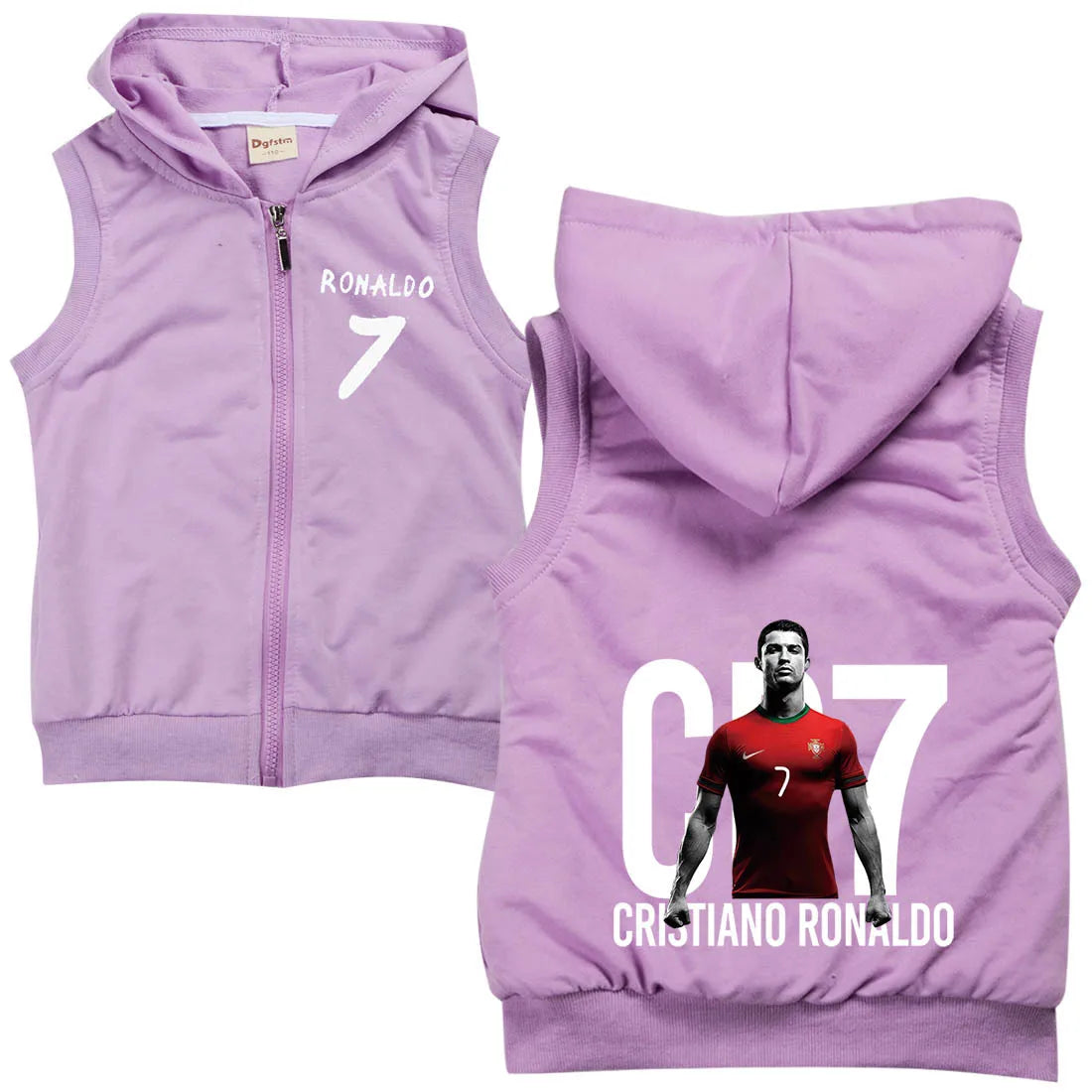 Veste sans manches à capuche CR7 pour enfants - CR1
