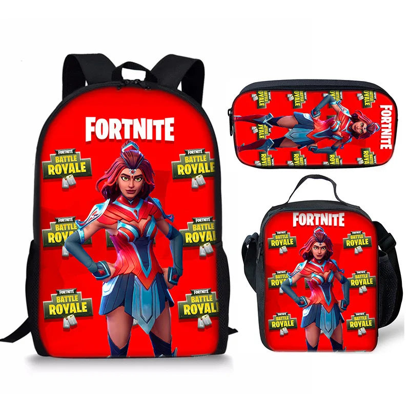 Set Fortnite 3 pièces : Sac à dos, sac repas et trousse – FN7