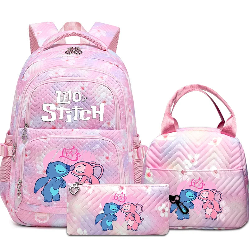 Stitch Backpack Set – School Bag, Lunch Bag & Pencil Case - M1