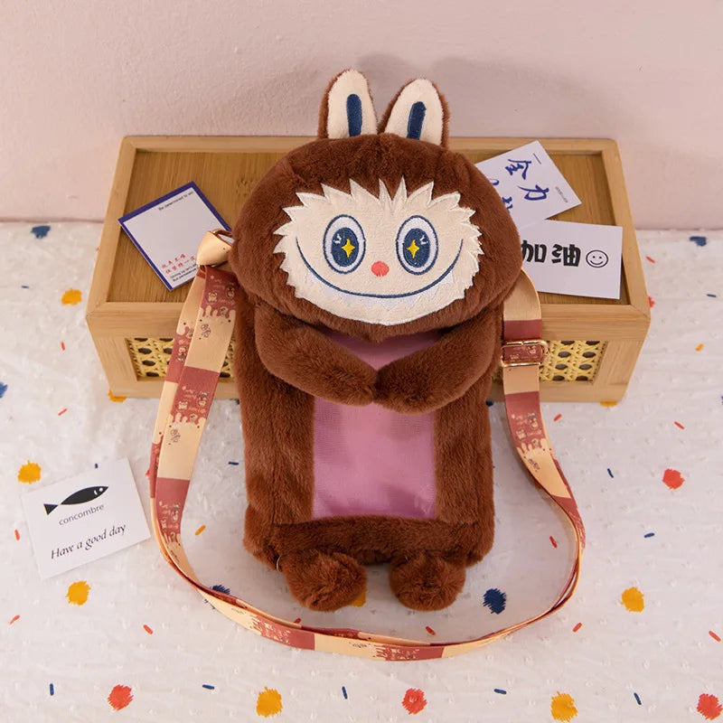 Sacoche téléphone Labubu en peluche