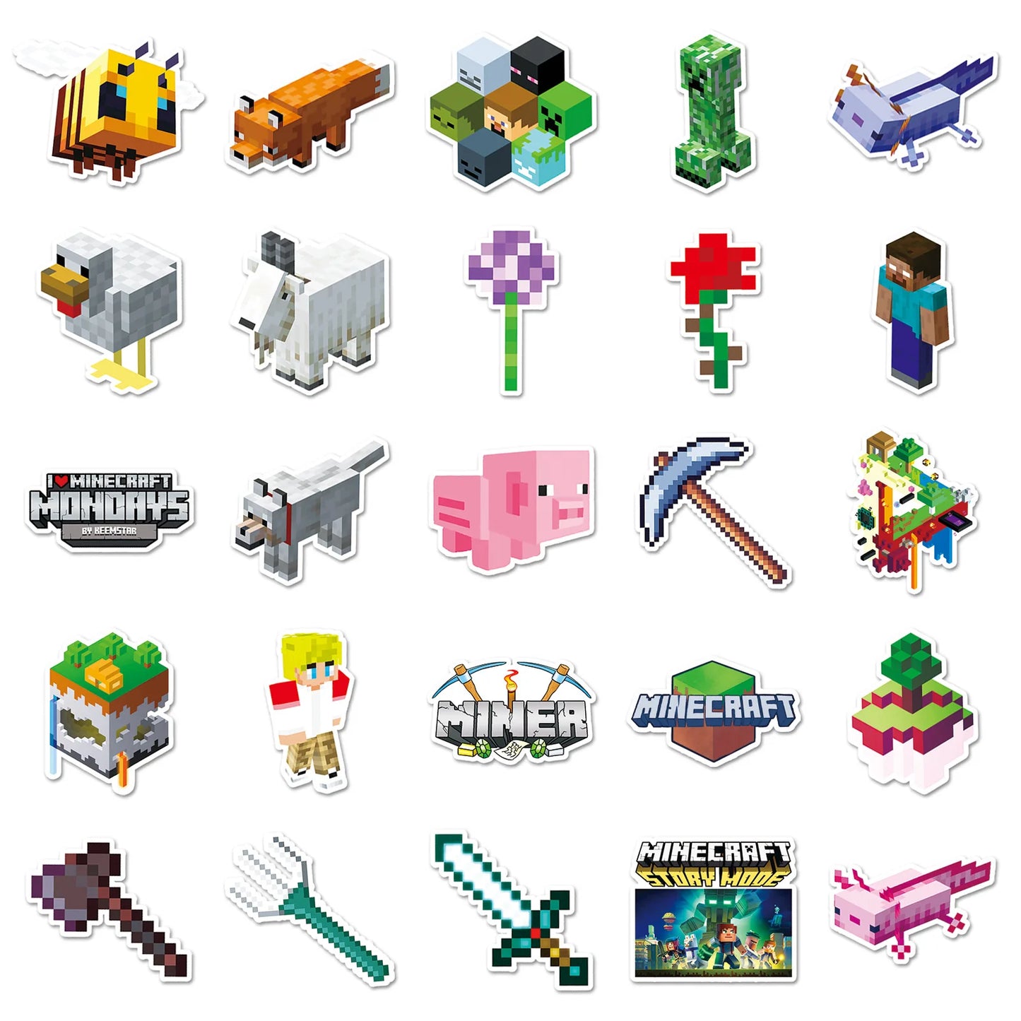 Autocollants Minecraft – 50pcs