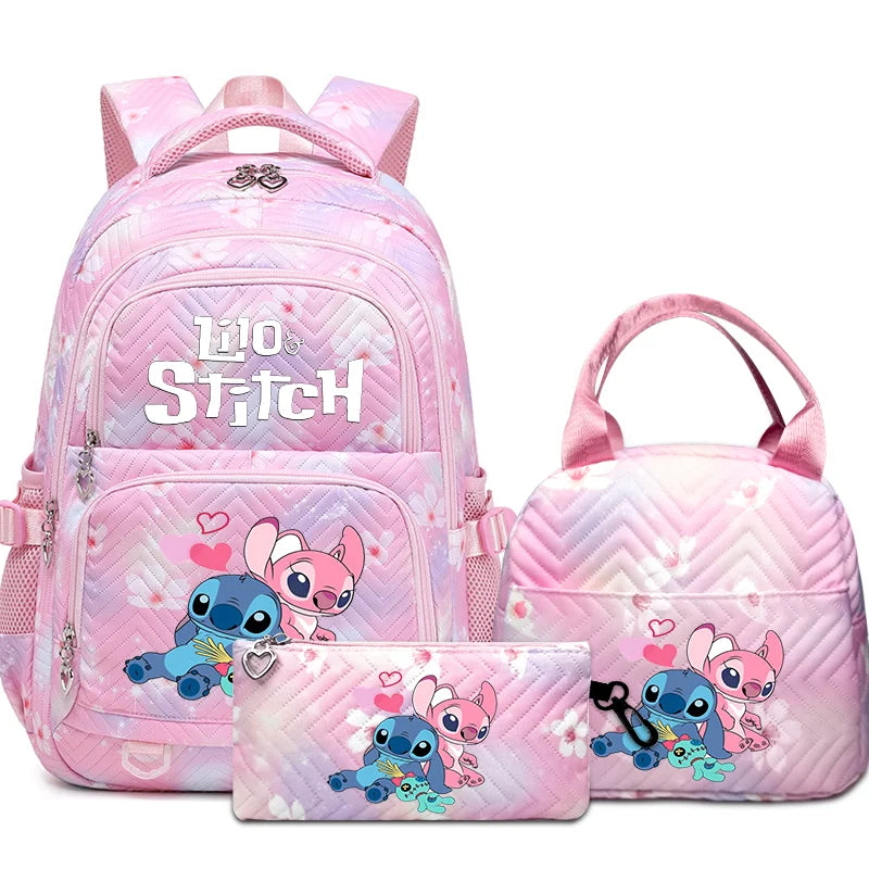 Stitch Backpack Set – School Bag, Lunch Bag & Pencil Case - M1