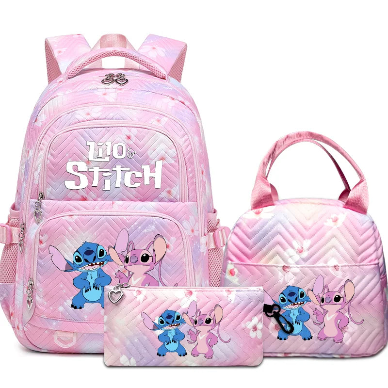 Stitch Backpack Set – School Bag, Lunch Bag & Pencil Case - M1