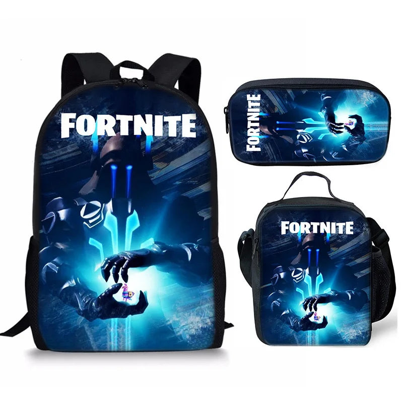 Set Fortnite 3 pièces : Sac à dos, sac repas et trousse – FN7