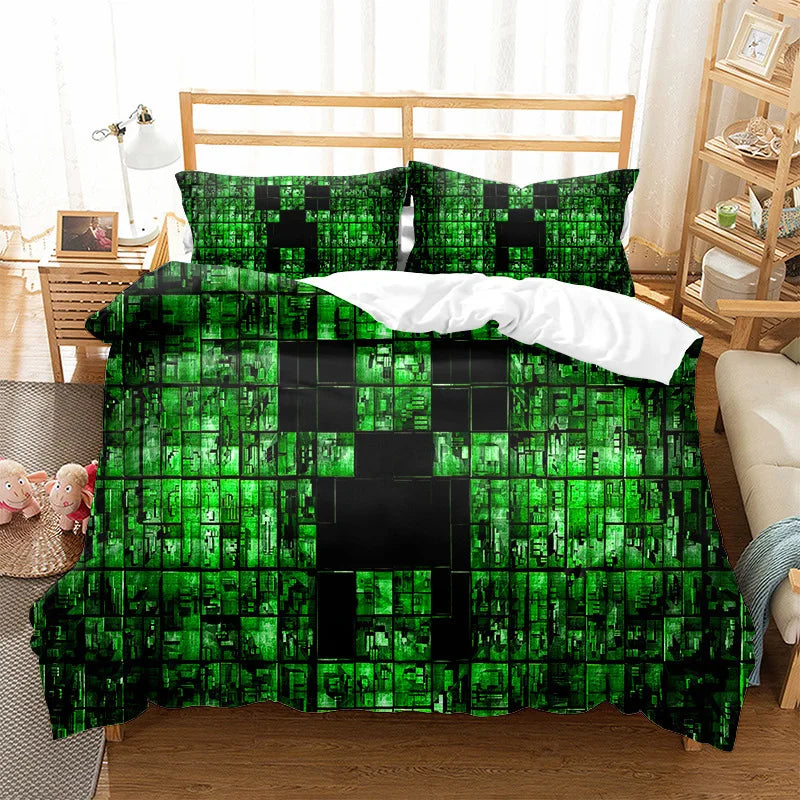 Housse de Couette Minecraft + 2 Taies – MC2