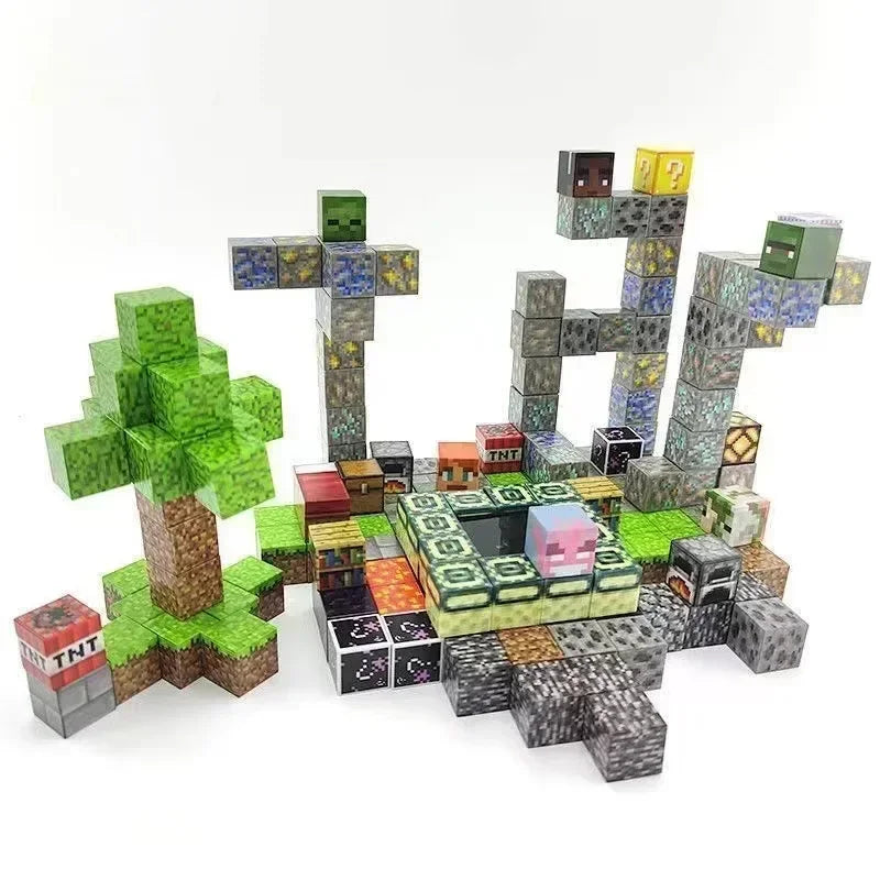Blocs magnétiques Minecraft – Puzzle éducatif 20 pièces