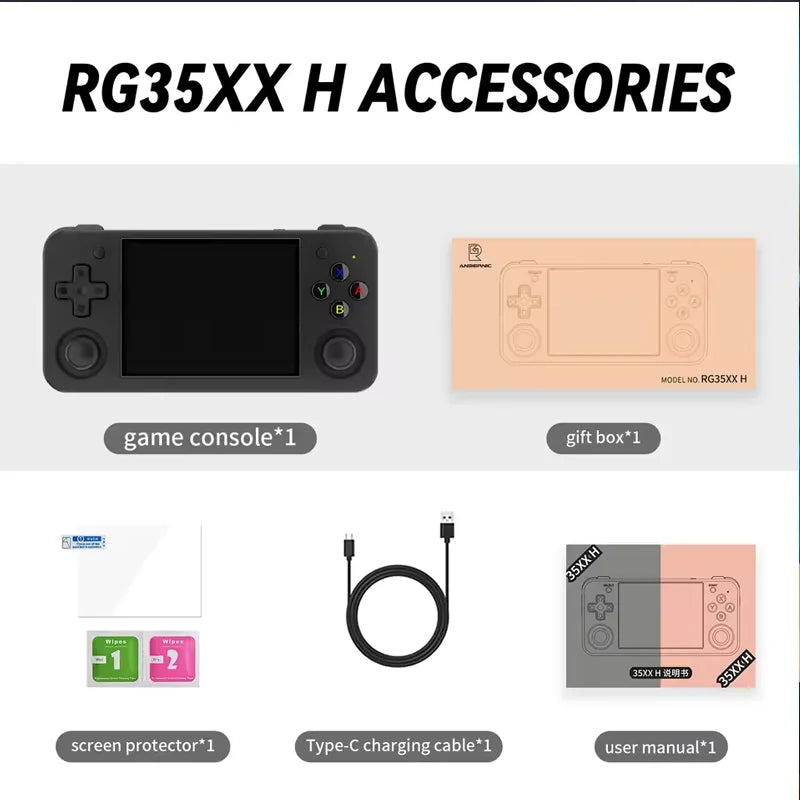 ANBERNIC RG35XX H — 3.5″ IPS Handheld Retro Console (64GB, up to 512GB)