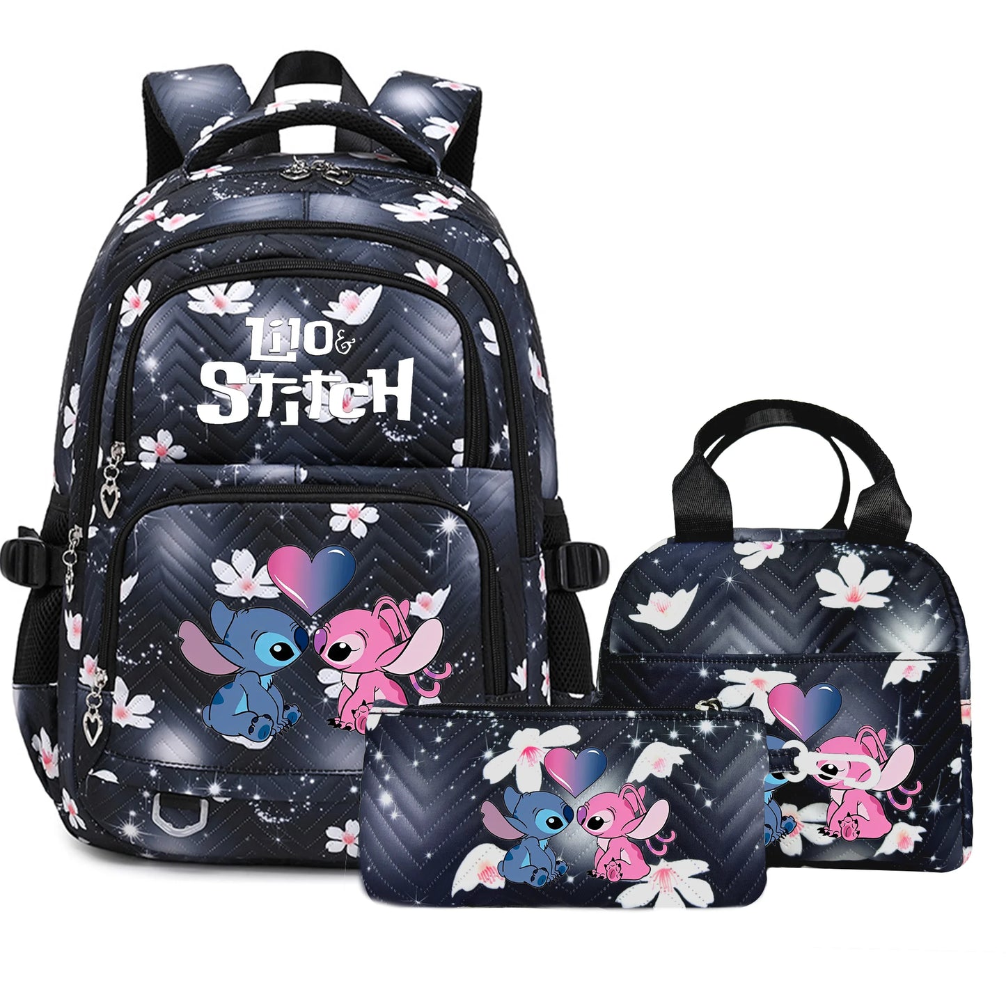 Stitch Backpack Set – School Bag, Lunch Bag & Pencil Case - M1