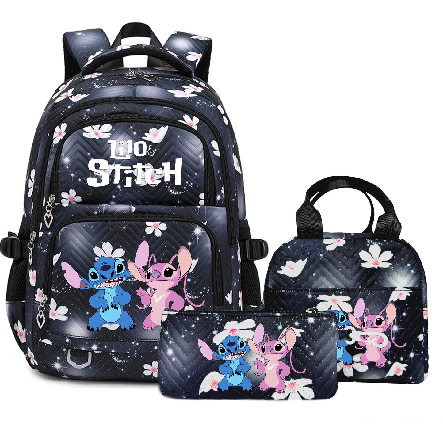 Stitch Backpack Set – School Bag, Lunch Bag & Pencil Case - M1