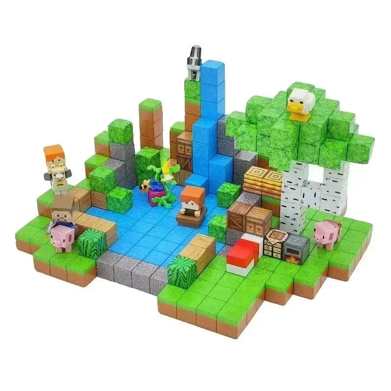 Blocs magnétiques Minecraft – Puzzle éducatif 20 pièces