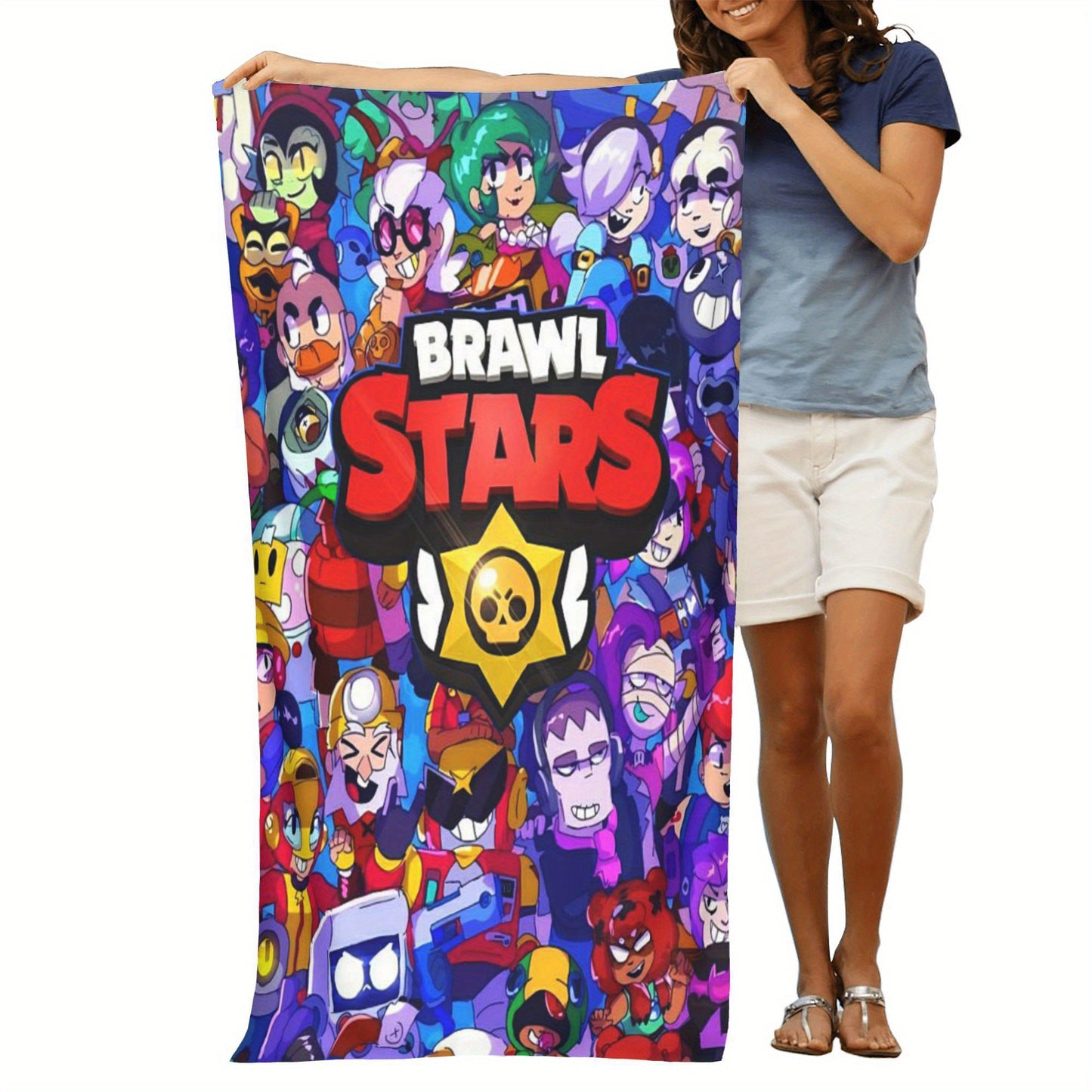 Serviette de plage à thème Brawl Stars