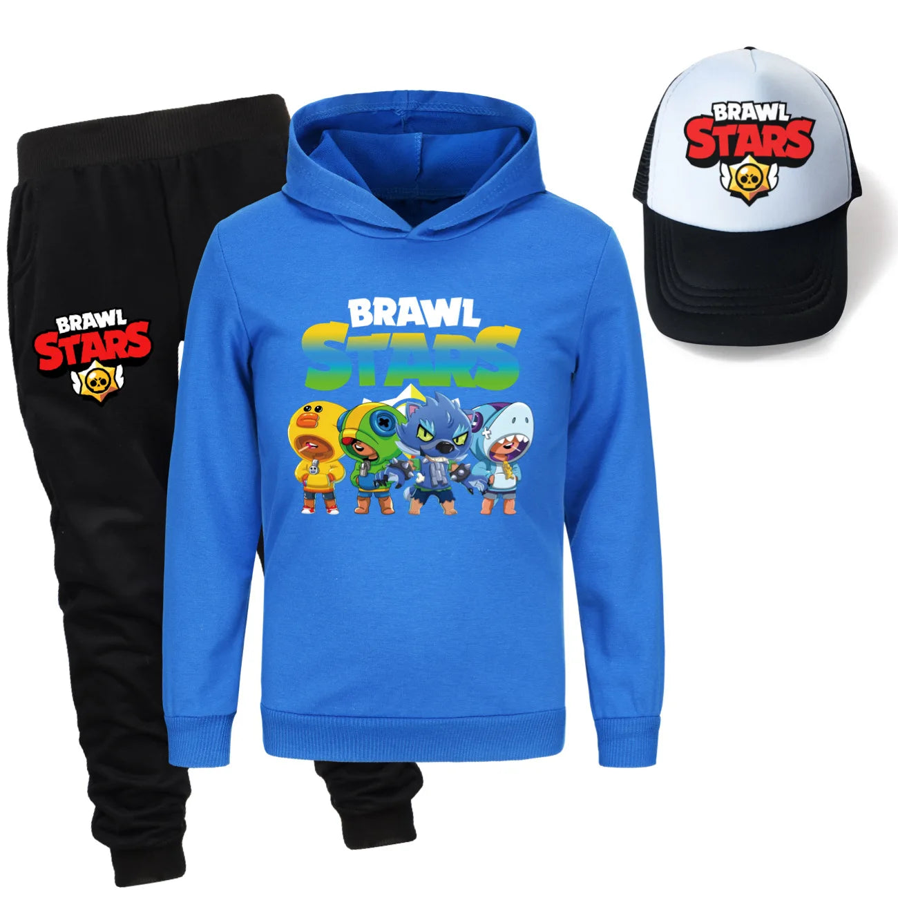 Ensemble 3 Pièces pour Enfants - Sweat à Capuche, Pantalon & Casquette Brawl Stars