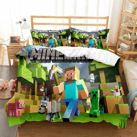 Housse de Couette Minecraft + 2 Taies – MC7