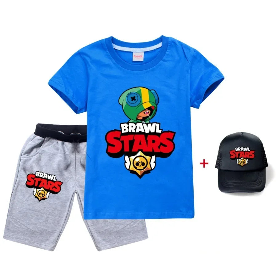 Ensemble T-shirt , short et casquette Brawlstars