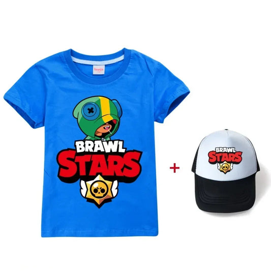 Ensemble T-shirt et Casquette Leon Brawl Stars – BS6