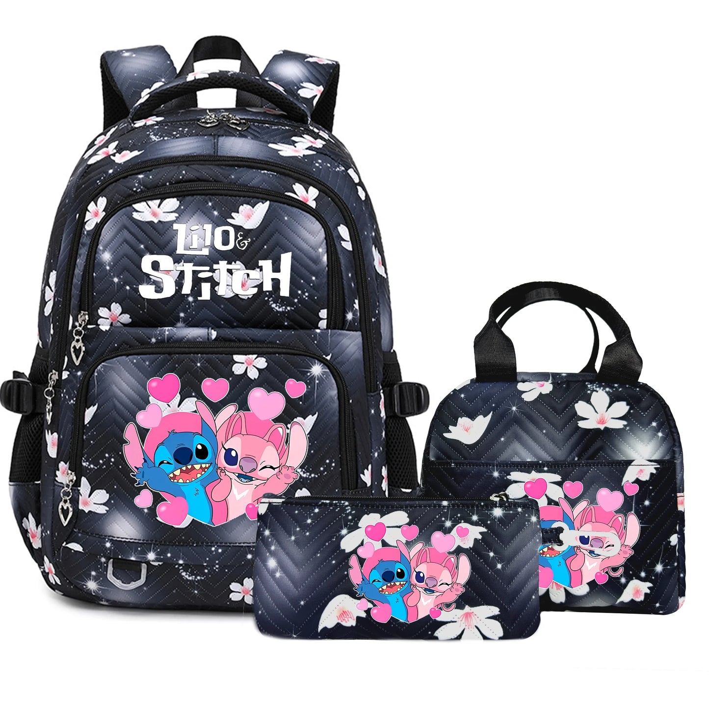 Stitch Backpack Set – School Bag, Lunch Bag & Pencil Case - M1