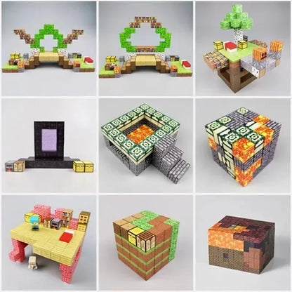 Blocs magnétiques Minecraft – Puzzle éducatif 20 pièces