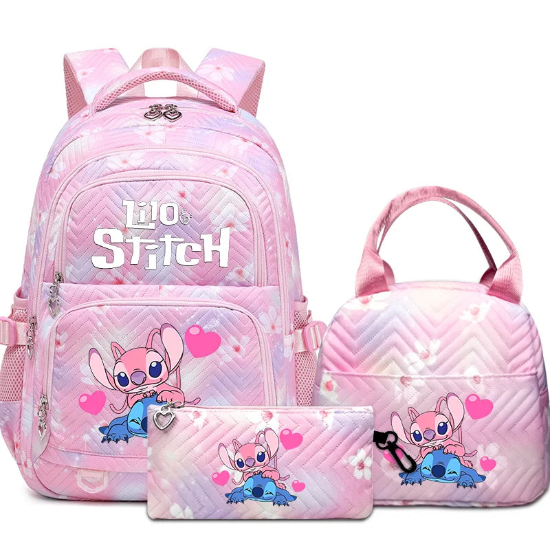 Stitch Backpack Set – School Bag, Lunch Bag & Pencil Case - M1