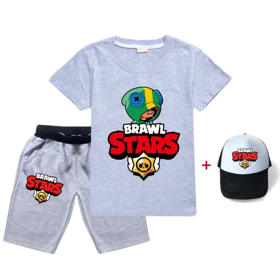 Ensemble T-shirt , short et casquette Brawlstars