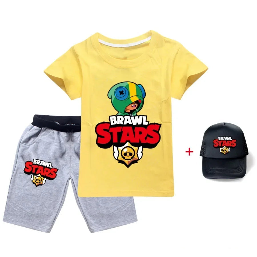 Ensemble T-shirt , short et casquette Brawlstars