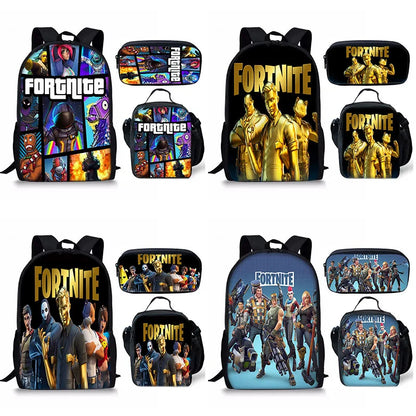 Set Fortnite 3 pièces : Sac à dos, sac repas et trousse – FN7