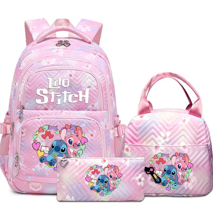 Stitch Backpack Set – School Bag, Lunch Bag & Pencil Case - M1