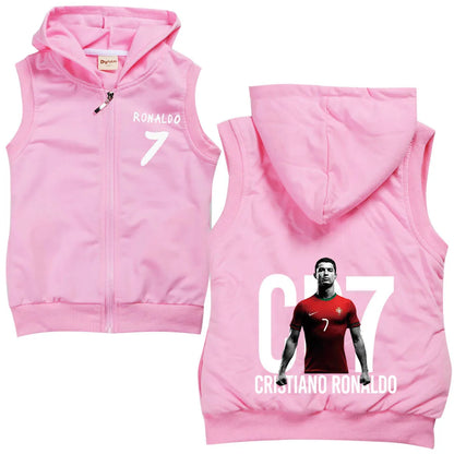 Veste sans manches à capuche CR7 pour enfants - CR1