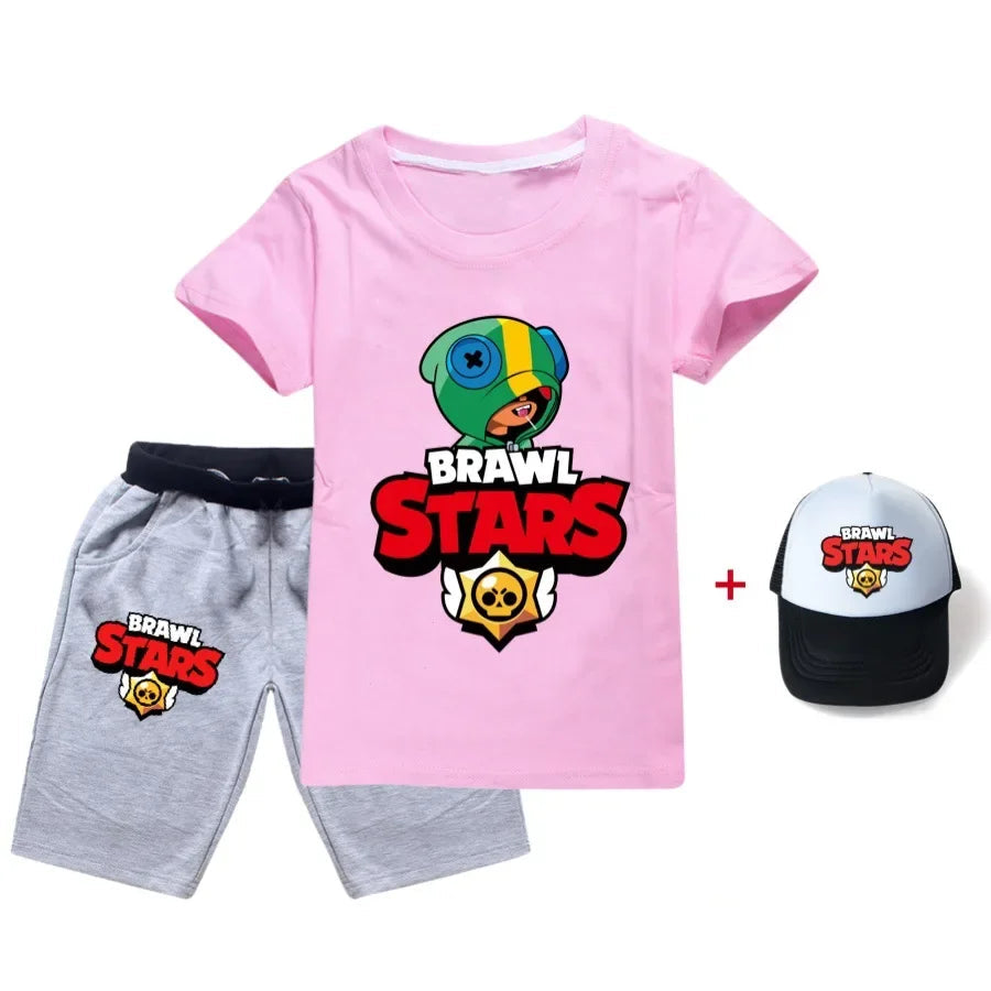 Ensemble T-shirt , short et casquette Brawlstars