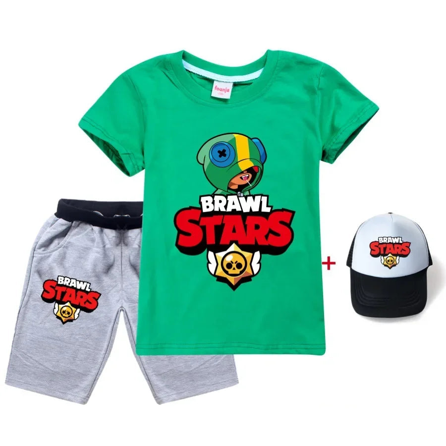 Ensemble T-shirt , short et casquette Brawlstars