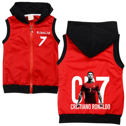 Veste sans manches à capuche CR7 pour enfants - CR1
