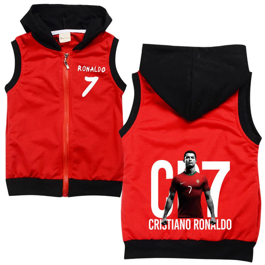 Veste sans manches à capuche CR7 pour enfants - CR1