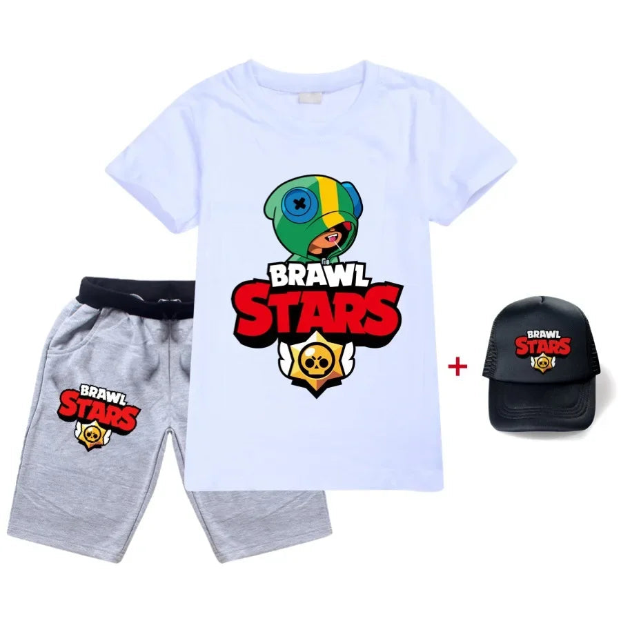 Ensemble T-shirt , short et casquette Brawlstars