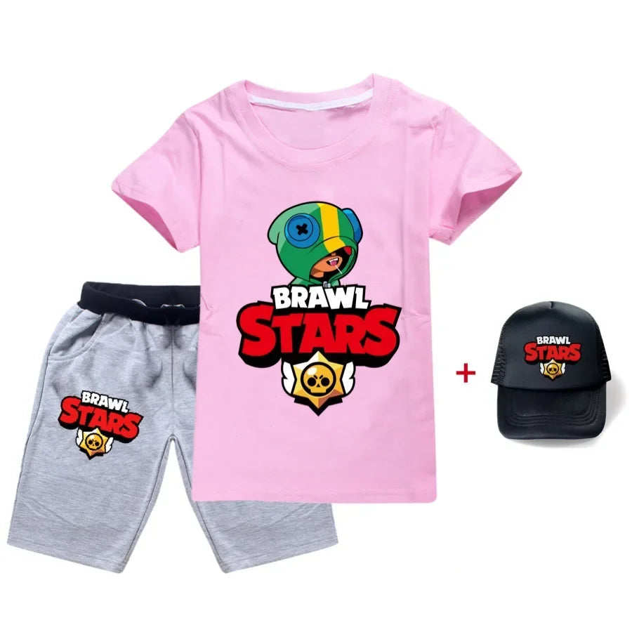 Ensemble T-shirt , short et casquette Brawlstars