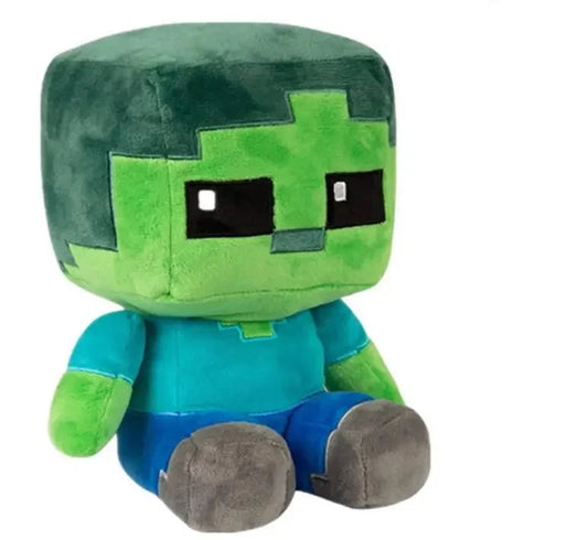 Peluche Zombie Minecraft – Monstre vert 20 cm