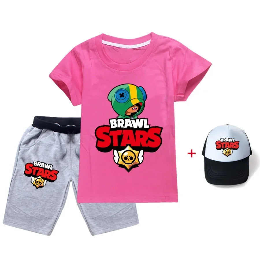 Ensemble T-shirt , short et casquette Brawlstars