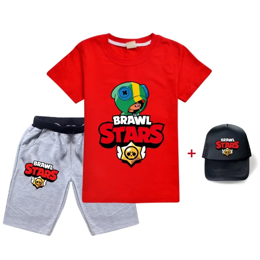 Ensemble T-shirt , short et casquette Brawlstars