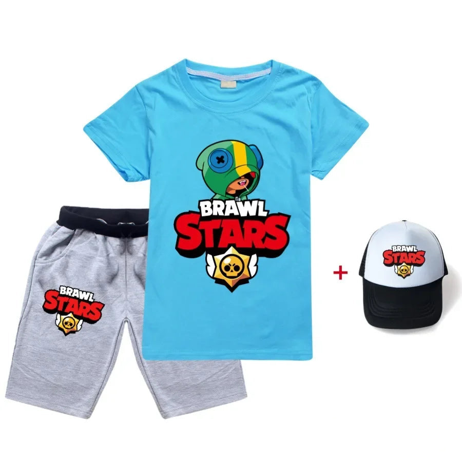 Ensemble T-shirt , short et casquette Brawlstars