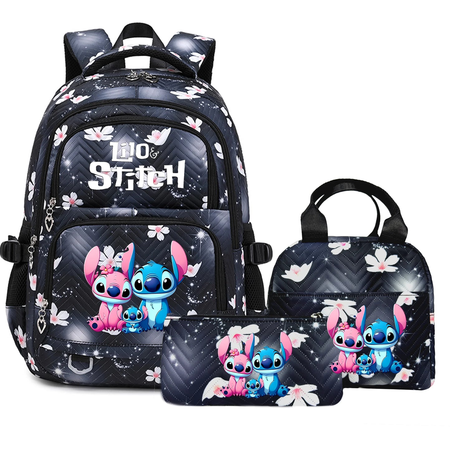 Stitch Backpack Set – School Bag, Lunch Bag & Pencil Case - M1